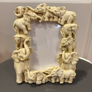 Elephant Tabletop 3x5 Picture Photo Frame Off-White, CCI 2002
